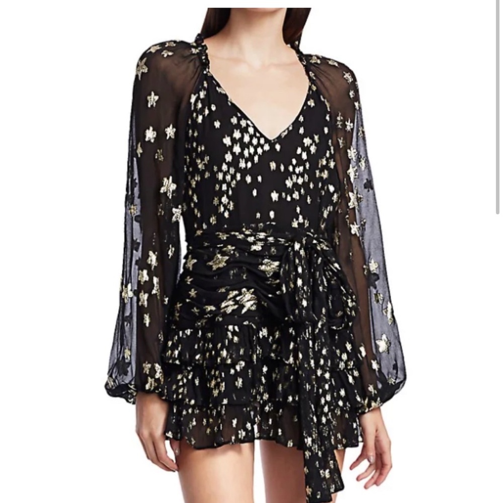 LOVESHACKFANCY RINA DRESS IN BLACK - NEW WITH TAGS